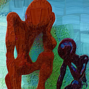 Arts numériques intitulée "Les penseurs. Réfle…" par Sniegourotchka, Œuvre d'art originale, Photo montage
