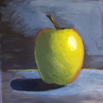 Картина под названием "Apple" - Наталья Синцова, Подлинное произведение искусства, Акрил Установлен на Деревянная рама для н…
