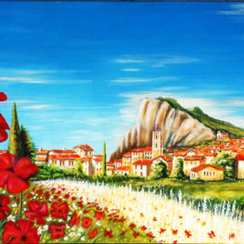 Painting titled "Les Mées, Alpes de…" by Snop, Original Artwork, Oil