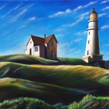Painting titled "Le phare" by Snop, Original Artwork, Acrylic