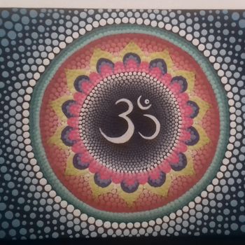 Painting titled "Mandala Aum Pontill…" by Soart, Original Artwork, Acrylic