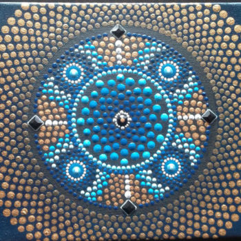 Painting titled "Mandala 3D Pointill…" by Soart, Original Artwork, Acrylic