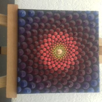 Painting titled "Mandala 3D Pointill…" by Soart, Original Artwork, Acrylic