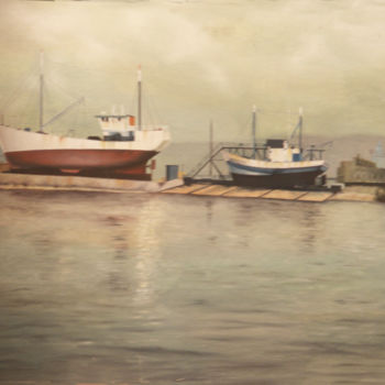 Peinture intitulée "port de Camaret - B…" par Soberski, Œuvre d'art originale, Huile