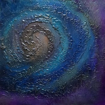Ζωγραφική με τίτλο "cosmic spiral" από Sobo, Αυθεντικά έργα τέχνης, Ακρυλικό