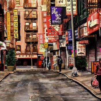 "New York #90" başlıklı Tablo Sócrates Rízquez tarafından, Orijinal sanat, Emaye Alüminyum üzerine monte edilmiş