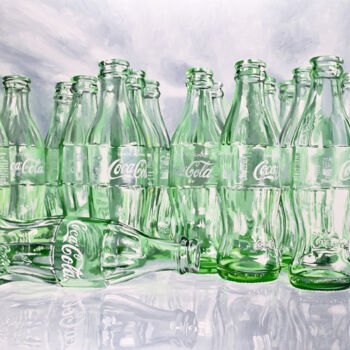 Картина под названием "Coca-Cola #3" - Sócrates Rízquez, Подлинное произведение искусства, Эмаль Установлен на Алюминий