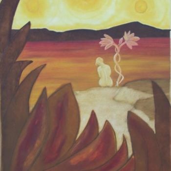 Painting titled "sun-set-rising" by Cj.Sodder, Original Artwork, Oil