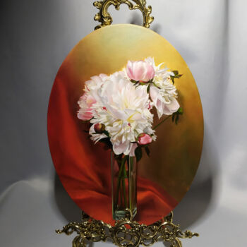 Картина под названием "Пионы" - Софья-Элизабет Рехлинг, Подлинное произведение искусства, Масло