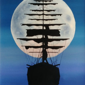 Pintura titulada "Barco" por Aleksandr Sokolov, Obra de arte original, Oleo Montado en Bastidor de camilla de madera