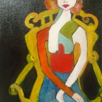 Schilderij getiteld "Madeleine" door Soffya, Origineel Kunstwerk, Acryl