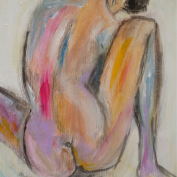 Schilderij getiteld "Nudité" door Soffya, Origineel Kunstwerk, Acryl