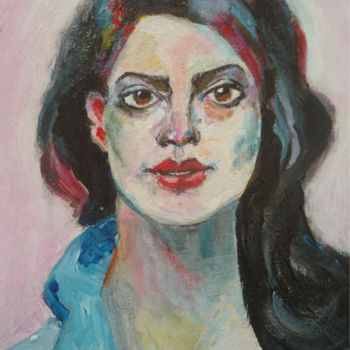 Painting titled "Elisa" by Soffya, Original Artwork, Acrylic