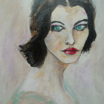 Painting titled "Scarlett" by Soffya, Original Artwork, Acrylic