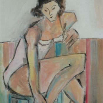 Malerei mit dem Titel "Cours de danse" von Soffya, Original-Kunstwerk, Acryl