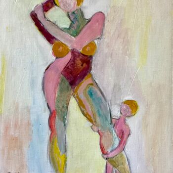 Peinture intitulée "Mother and child" par Soffya, Œuvre d'art originale, Acrylique