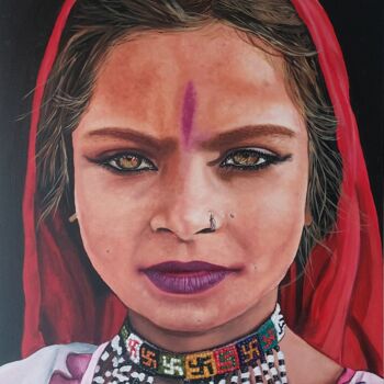 Peinture intitulée "Sadhana" par Sofia Costa, Œuvre d'art originale, Huile