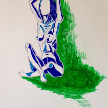 Drawing titled ""Android "" by Sofia De Segonzac, Original Artwork, Conté