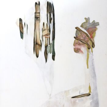 Pittura intitolato "Invisibile" da Sofia Santoro, Opera d'arte originale, Olio Montato su Telaio per barella in legno