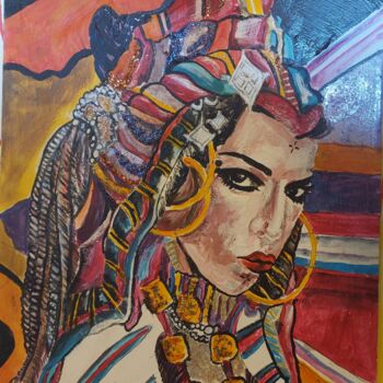 Painting titled "Невеста бархан" by Sofia Ternoutskaia, Original Artwork, Acrylic