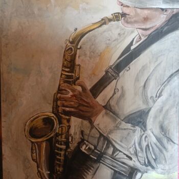 Pintura titulada "Настроение джаз" por Sofia Ternoutskaia, Obra de arte original, Acrílico Montado en Bastidor de camilla de…