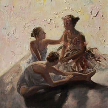 Pittura intitolato "Les danseurs de bal…" da Sofia Vergara, Opera d'arte originale