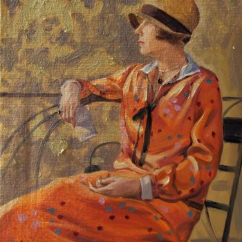 Pintura intitulada "La mujer elegante II" por Sofia Vergara, Obras de arte originais