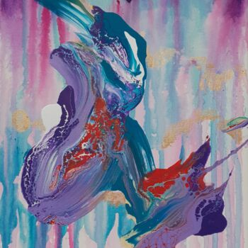 Картина под названием "Chameleon" - Sofia Zolotova, Подлинное произведение искусства, Акрил Установлен на Деревянная рама дл…