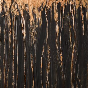 「golden trees」というタイトルの絵画 Sofia Zolotovaによって, オリジナルのアートワーク, アクリル ウッドストレッチャーフレームにマウント