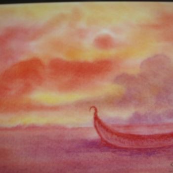 绘画 标题为“La Barque” 由Sofiaa, 原创艺术品