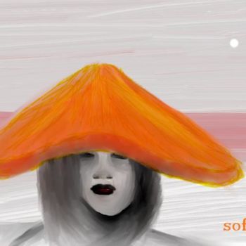 绘画 标题为“Seule Sur La Plage” 由Sofiaa, 原创艺术品