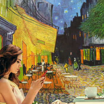 Digital Arts titled "Coffee" by Sofialain, Original Artwork, Digital Collage
