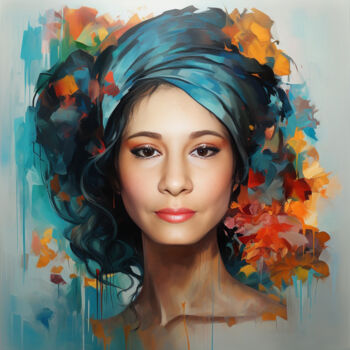 Цифровое искусство под названием "Selfportrait IV" - Sofialain, Подлинное произведение искусства, Цифровая живопись