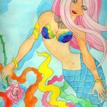 数字艺术 标题为“Aquamarinna and a R…” 由Sofianime, 原创艺术品