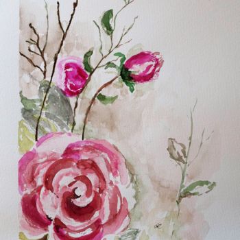 "Adonis' Roses" başlıklı Tablo Sofie Papadopoulou tarafından, Orijinal sanat, Suluboya