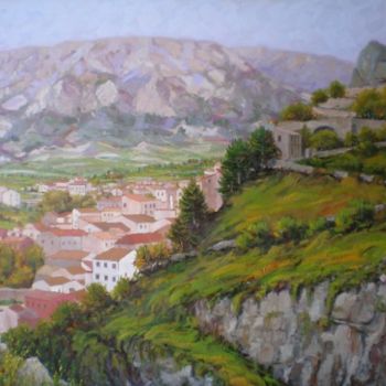 Pintura intitulada "Vista de Planes, mo…" por Jose Angel Sogorb Albertus, Obras de arte originais, Óleo