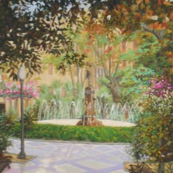 Pintura intitulada "plaza de Gabriel Mi…" por Jose Angel Sogorb Albertus, Obras de arte originais
