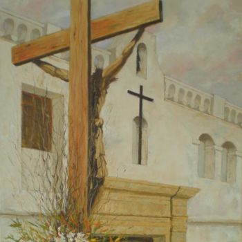 Painting titled "Ermita Santa Cruz" by Jose Angel Sogorb Albertus, Original Artwork