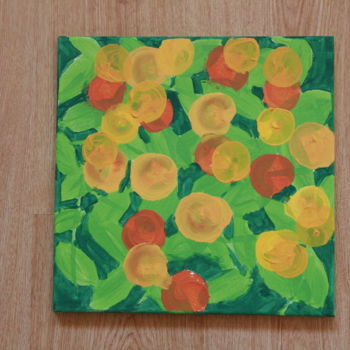 Painting titled "Mimosa" by Soguer, Original Artwork, Acrylic