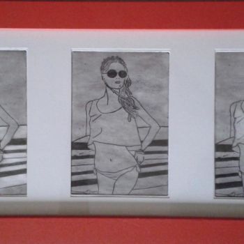 Printmaking titled "Gravure de mode" by Soguer, Original Artwork, Etching