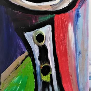 Картина под названием "LA DANSEUSE" - Sohail, Подлинное произведение искусства, Масло Установлен на Деревянная рама для носи…