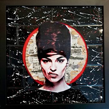 Collages titled "Badass" by Sohan_street, Original Artwork, Collages Mounted on Wood Panel