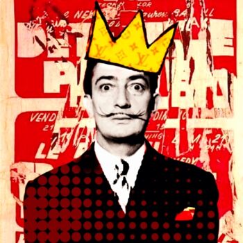 Digital Arts titled "CRAZY KING DALI" by Sohan_street, Original Artwork, Digital Painting Mounted on Aluminium