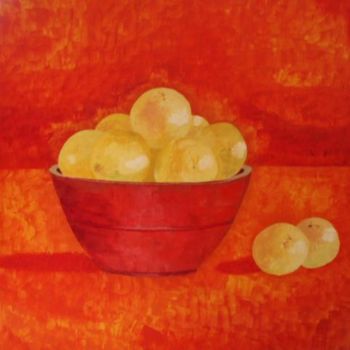 Painting titled "Pomelos" by Sophie Hilbert, Original Artwork