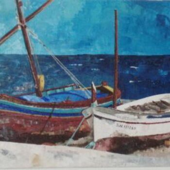 Painting titled "Les Barques" by Sophie Hilbert, Original Artwork