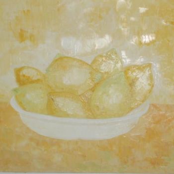 Peinture intitulée "Les Citrons" par Sophie Hilbert, Œuvre d'art originale, Huile