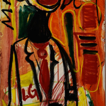 Painting titled "LE CHEF DE L’OUEST" by Soilioba, Original Artwork, Acrylic