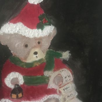 Malerei mit dem Titel "Teddy" von Soisic, Original-Kunstwerk, Acryl