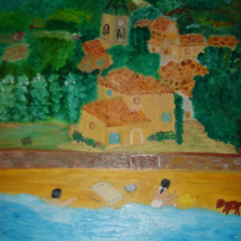 Pintura titulada "et si la mer  était…" por Soisic, Obra de arte original, Oleo
