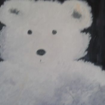 Peinture intitulée "ours blanc" par Soisic, Œuvre d'art originale, Acrylique